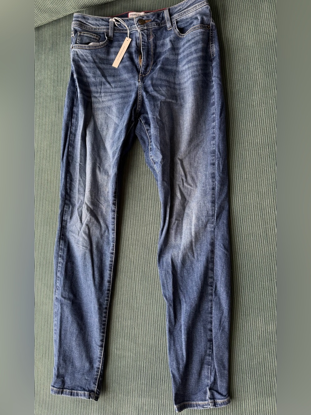 Fran Denim April 30 Jeans NWT Athletic Women Super High Rise Skinny Medium Wash